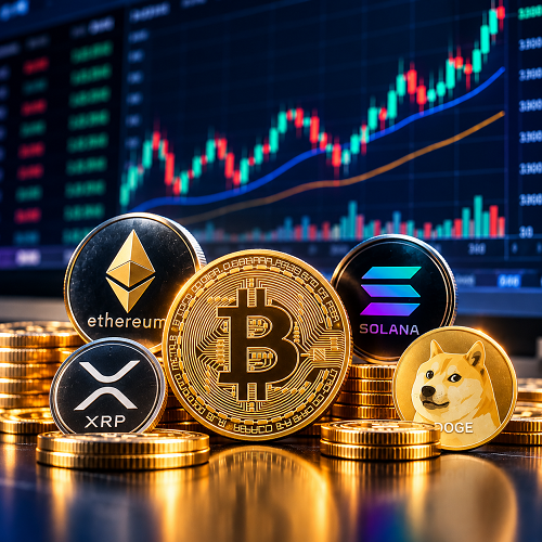 Crypto Coins on a Rising Market
